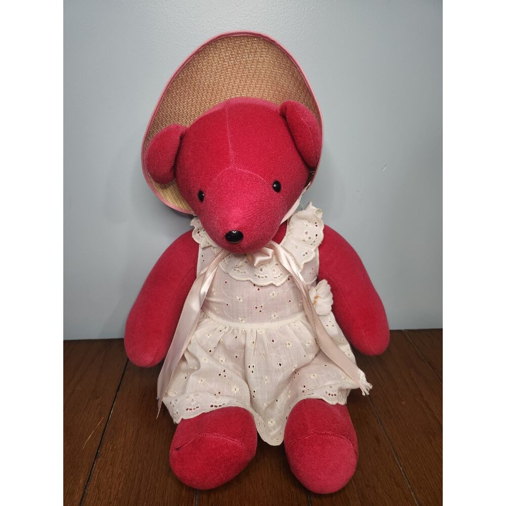 1979 Scarlett O'Beara 19" Plush North American Bear VIB Tags Attached Dress Hat